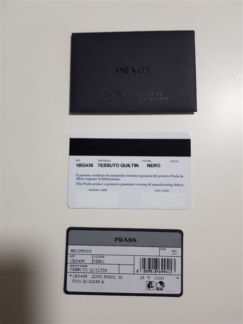 how to tell if its a real prada bag|Prada authenticity certificate card.